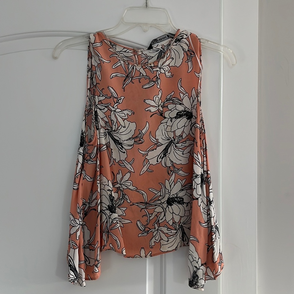 Zara floral blouse